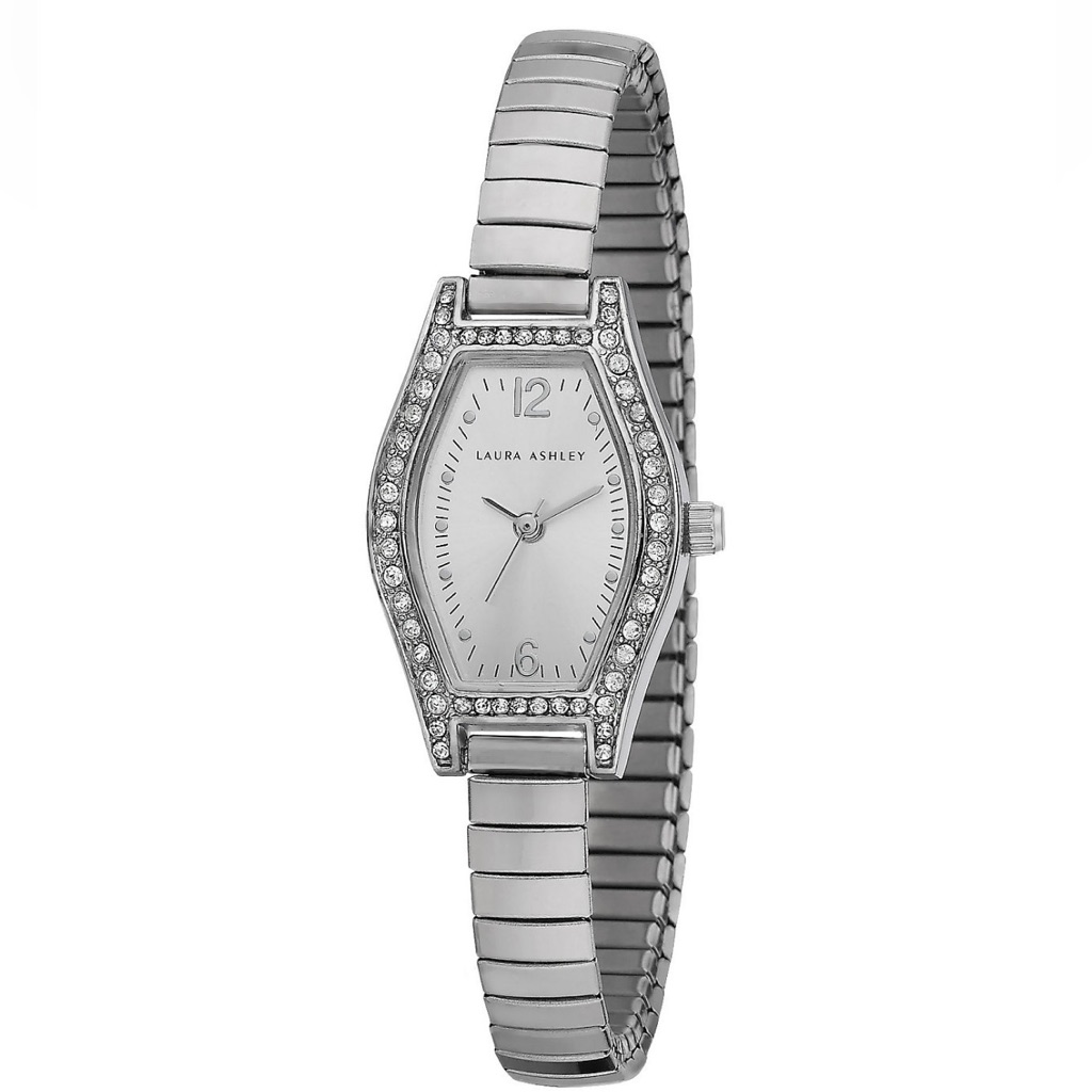Gold And Silver Watch With Crystal Accents